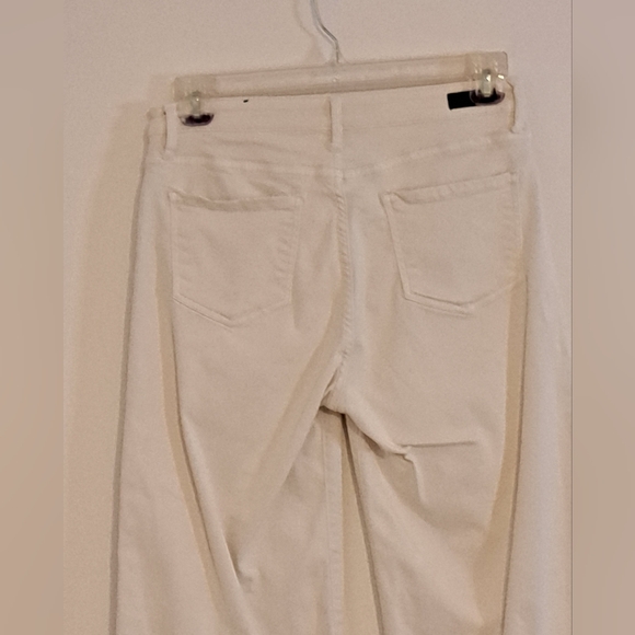 Kut from the Kloth White Slightly Cropped Wide Leg Jeans Misses Size 10 - Picture 9 of 10